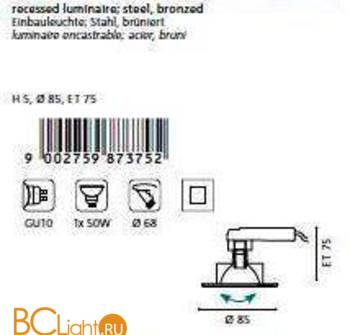 Встраиваемый спот (точечный светильник) Eglo Einbauspot gu10 87375 - Схема
